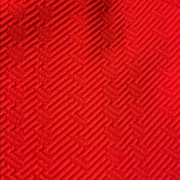 MinkPink Red V-neck fitted skater dress w/ sleeves - Picture 4 of 4